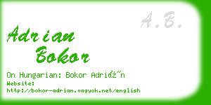 adrian bokor business card